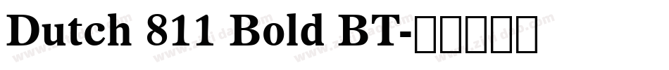 Dutch 811 Bold BT字体转换